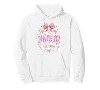 Hello Ten Est 2016 Coquette Bow 10th Birthday Girl 1 Pullover Hoodie