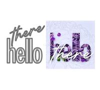 Hello There Die Cuts for Card Making, Word Metal Cutting Dies for Paper Scrapbooking, DIY Stencils for Album Party Wedding Festivals Decoration, KDQ1480