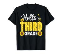 Hello Third Grade Sunflower 3rd Grade Vibes Back to School T-Shirt
