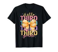 Hello Third Grade Teacher Coquette Back to School Girls Kid T-Shirt