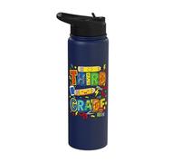 Hello Third Grade Teacher Kids First Day of School Stainless Steel Insulated Water Bottle