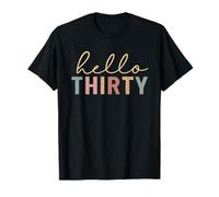 Hello Thirty 30-Year-Old 30th Birthday Leopard Print T-Shirt