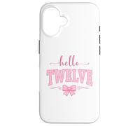 Hello Twelve Birthday Pink Bow Case for iPhone 16
