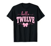 Hello Twelve Birthday Pink Bow T-Shirt