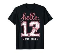 Hello Twelve Est 2014 Coquette Bow 12th Birthday Girl Value Graphic T-Shirt