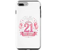 Hello Twenty One 21st Birthday Pink Bow Est 2005 Case for iPhone 7 Plus/8 Plus