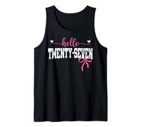 Hello Twenty-Seven Est 1998 Coquette Bow 27th Birthday Girl Tank Top