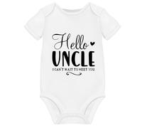 Hello Uncle To Be Baby Announcement Ideas Pregnancy Surprise Brother Bump Reveal Coming Soon Due 2025 2026 Vest Personalised Babygrow Onesie