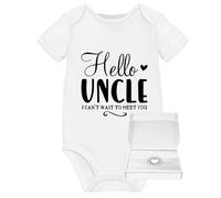 Hello Uncle To Be Baby Announcement Ideas Pregnancy Surprise Brother Bump Reveal Coming Soon Due 2025 2026 Vest Personalised Babygrow Onesie
