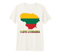 Hello Vilnius I Love Lithuania Map Flag Proud Lithuanian Mom Premium T-Shirt