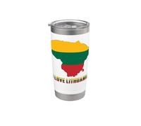 Hello Vilnius I Love Lithuania Map Flag Proud Lithuanian Mom Stainless Steel Insulated Tumbler