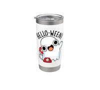 Hello-ween Funny Ghost Pun Stainless Steel Insulated Tumbler