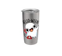 Hello-ween Funny Ghost Pun Stainless Steel Insulated Tumbler