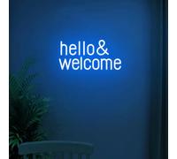 Hello & Welcome Neon Sign: Office, Front Door Decor