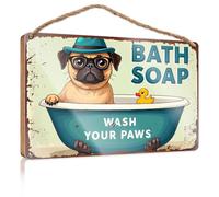 Hello Winter Sign Bath Soap. Wash Your Paws. Fall Wall Decor Vintage Decor(20X30CM)