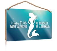 Hello Winter Sign Be Yourself. Be A Mermaid. Fall Wall Decor Vintage Decor(23X35CM)