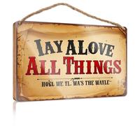 Hello Winter Sign I Ay A Love All Things Fall Wall Decor Vintage Decor(23X35CM)