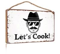 Hello Winter Sign Let's Cook! Fall Wall Decor Vintage Decor(20X30CM)