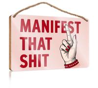 Hello Winter Sign Manifest Your Desires. Fall Wall Decor Vintage Decor(15X28CM)