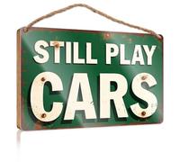 Hello Winter Sign Still Play Cars Fall Wall Decor Vintage Decor(20X30CM)