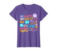Hello Word in Different Languages Travel and Teacher T-Shirt