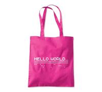 Hello World 8bit Tech Tote Shopping Bag 10 Litres Capacity 42 x 38cm