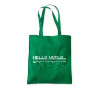 Hello World 8bit Tech Tote Shopping Bag 10 Litres Capacity 42 x 38cm