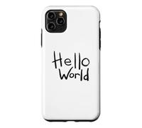 Hello World Bold Brush Lettering First Code Art Design Case for iPhone 11 Pro Max