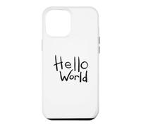 Hello World Bold Brush Lettering First Code Art Design Case for iPhone 12 Pro Max