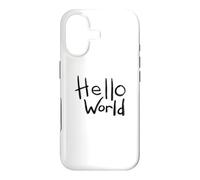 Hello World Bold Brush Lettering First Code Art Design Case for iPhone 17