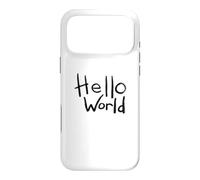 Hello World Bold Brush Lettering First Code Art Design Case for iPhone 17 Pro Max