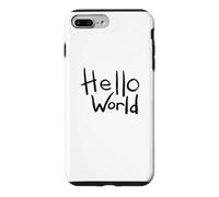 Hello World Bold Brush Lettering First Code Art Design Case for iPhone 7 Plus/8 Plus