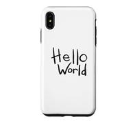 Hello World Bold Brush Lettering First Code Art Design Case for iPhone XS Max