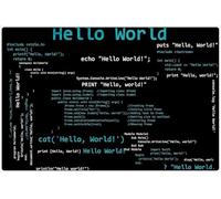 Hello World Code All Overing Welcome Mat Porch Funny Doormat Home Decor Bath Doormat Indoor Door Rug Non Slip Rugs for Entryway Patio Kitchen Decoration_20 x 32 Inches