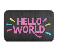 Hello World Graffiti Style Summer pad for cat Self Cooling 38" x 23" cooling pads for pets cozy sleeping essentials cama fria para perro M