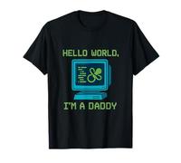 Hello World I'm a Daddy Programmer Code Dad novelty T-Shirt
