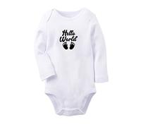 Hello World Pregnancy Announcement Rompers, Newborn Baby Bodysuits, Infant Jumpsuits, Kids Long Sleeves One-Piece Outfits