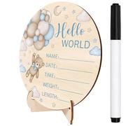 Hello World Sign, Hello World Outfit, Announcement Sign, Suitable for Displaying Detailed Information In Announcements, Decorations and Photo Props (Blue)