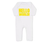 Hello World! Yellow Cool Baby Grow, All in one