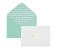 Hello You Dachshund Dog Notecards | Set of 12 Boxed Cards & Envelopes | Gold Foil Embossed Design | Blank Inside | Thank You, Invitations & Everyday Notes | Stationery Gift Set
