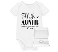 Hello Your Going To Be An Auntie Pregnancy Announcement Personalised Baby Grows Onesie Surprise Reveal Clothes Gifts Ideas