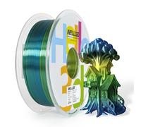 HELLO3D 3D Printer Silk Rinbow Filament, 1KG Spool 1.75mm PLA Gradient 3D Printing Filament,Dimensional Accuracy +/- 0.03mm, Fit Most FDM Printer 1KG Spool, Ivy