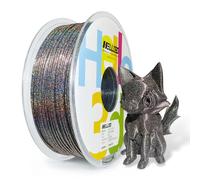 HELLO3D PLA Filament 1.75mm 3D Printer Filament Color Changing Glitter,Colorful Magic 3D Printing Filament,Multi-Color Glitter Shining PLA Filament by Different Light and Angle,1KG Spool (2.2lbs)