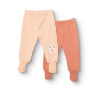 HelloBaby 2-Pack Joggers with socks - Salmon
