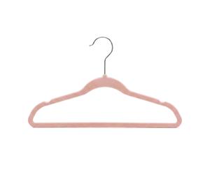 HelloBaby 5 Pack Velvet Baby Clothes Hangers - Soft Pink