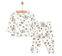 HelloBaby Baby Boy Long Sleeve Pyjamas - Ecru