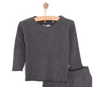 HelloBaby Baby Boy Long Sleeve Pyjamas Set - Dark Grey