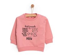 HelloBaby Baby Girl Cat Printed Sweatshirt - Light Rose