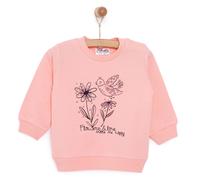 HelloBaby Baby Girl Flower Printed Sweatshirt - Pink