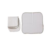 HelloBaby Baby Handkerchief 24x24cm 6-Pack Mouth Wipes - Ecru